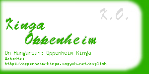 kinga oppenheim business card